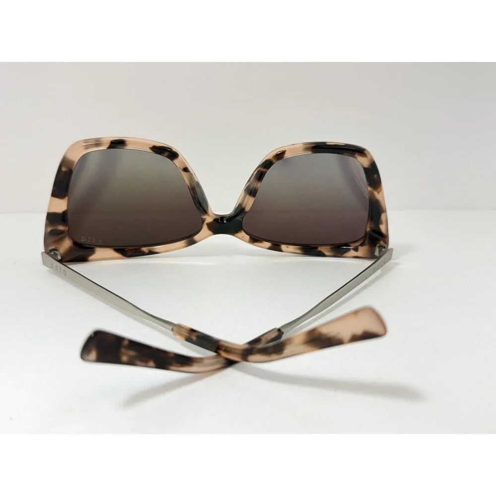 DIFF Eyewear Becky II Cat Eye Sunglasses Women's Pink Tortoise Mirrored Gradient